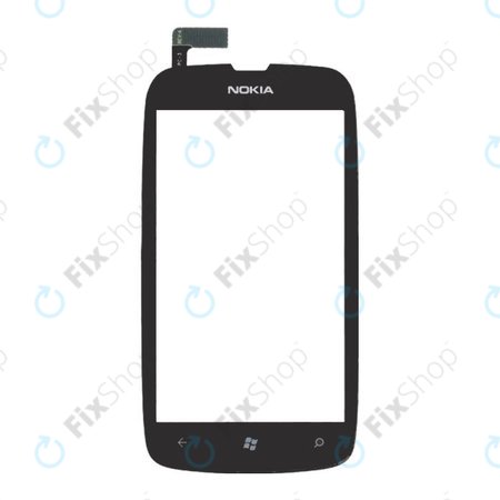 Nokia Lumia 610 - Touchscreen Front Glas + Rahmen (Black)