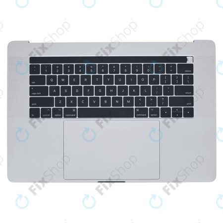 Apple MacBook Pro 15" A1707 (Late 2016 - Mid 2017) - Oberer Rahmen Tastatur + Tastatur US + Mikrofon + Trackpad + Redner (Silver)