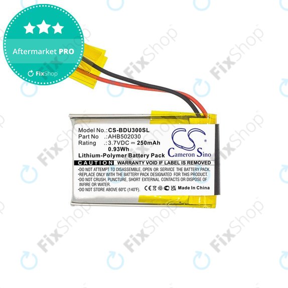 Batterie für Bosch Bdu3xx, Bosch Intuvia Display, 250mAh, Li-Pol, 3.7V, 502030, HQ