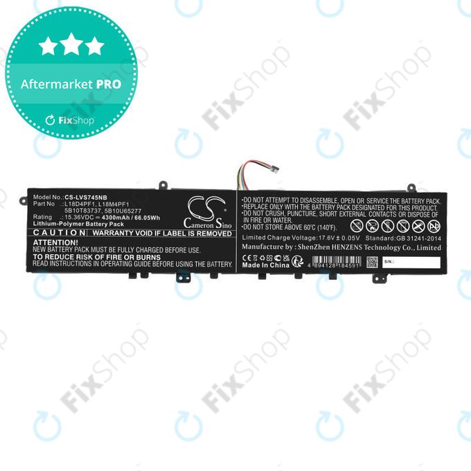 Akku batterie für Lenovo Yoga, 4300mAh, Li-Pol, 15.36V, L18D4PF1, HQ