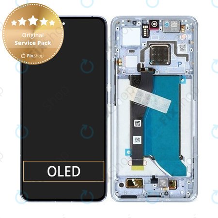 Xiaomi 14T Pro - LCD Display + Touchscreen Front Glas + Rahmen (Titan Blue) - 56001700N1200 Genuine Service Pack