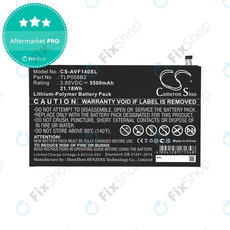 Batterie für Vodafone Tab Prime 7, 5500mAh, Li-Pol, 3.85V, TLP058B2, HQ