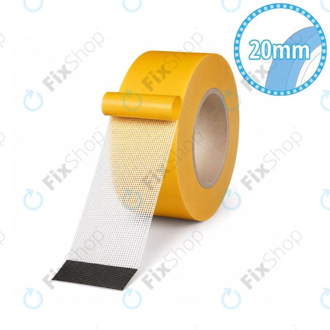 Doppelseitiges Gitterklebeband, 20mm x 20m, transparent