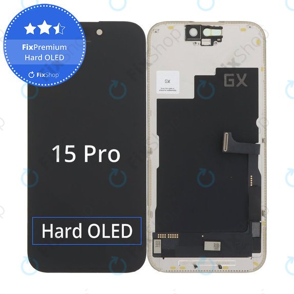 Apple iPhone 15 Pro - LCD Display + Touchscreen Front Glas + Rahmen Hard OLED FixPremium