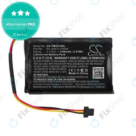Batterie für TomTom Go 510, 1100mAh, Li-Ion, 3.7V, AHA11110004, HQ