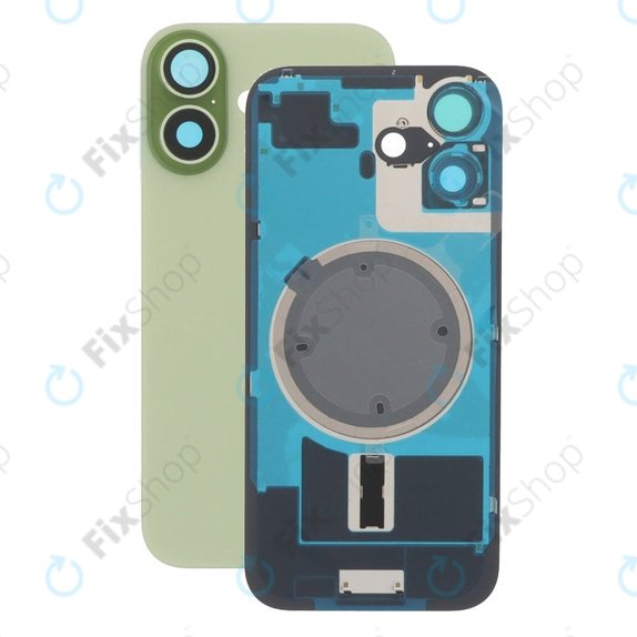 Apple iPhone 17 - Rückgehäuseglas + Kameraglas + Metallplatte + Magsafe-Magnet (Sage)