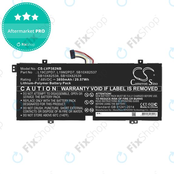 Akku batterie für Lenovo IdeaPad 3, Duet 3, 3850mAh, Li-Pol, 7.68V, L19C2PD7, HQ