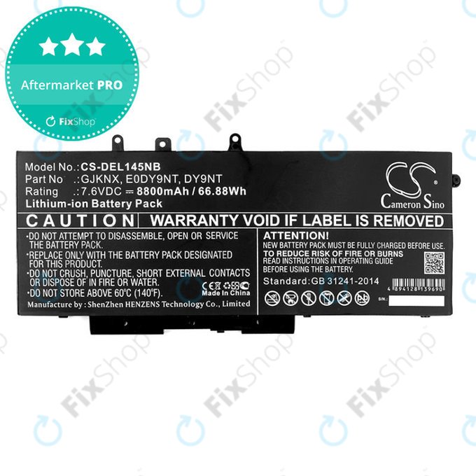 Akku batterie für Dell Latitude 14 5490, Latitude 14 5491, 8800mAh, Li-Ion, 7.6V, 00JWGP, HQ