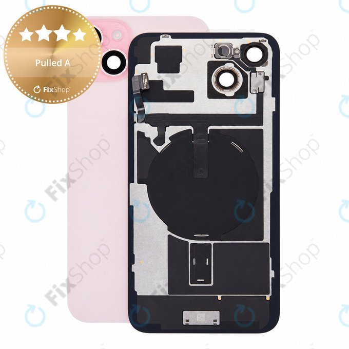 Glas der Rückabdeckung für iPhone 15 Plus, Pink, Pulled A