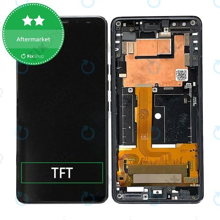 HTC U12 Plus - LCD Display + Touchscreen Front Glas + Rahmen (Black) TFT