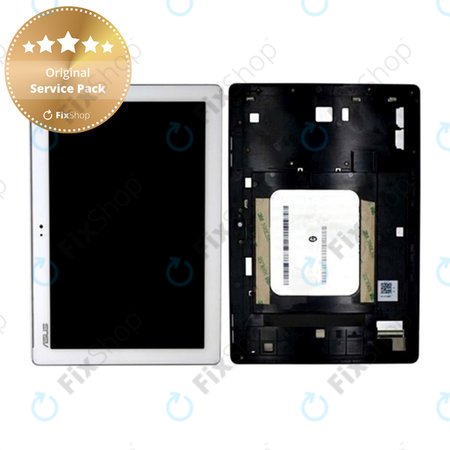 Asus ZenPad 10 Z300C, Z300CT, Z300CX, ZD300C - LCD Display + Touchscreen Front Glas + Rahmen (White)