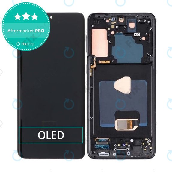Samsung Galaxy S21 Plus G996B - LCD Display + Touchscreen Front Glas + Rahmen (Phantom Black) OLED