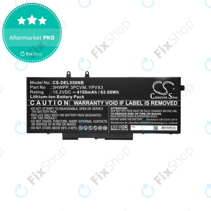 Batterie für Dell Latitude 5501, Latitude 5401, Latitude 14 5410, Latitude 15 5511, 4150mAh, Li-Ion, 15.2V, 3HWPP, HQ