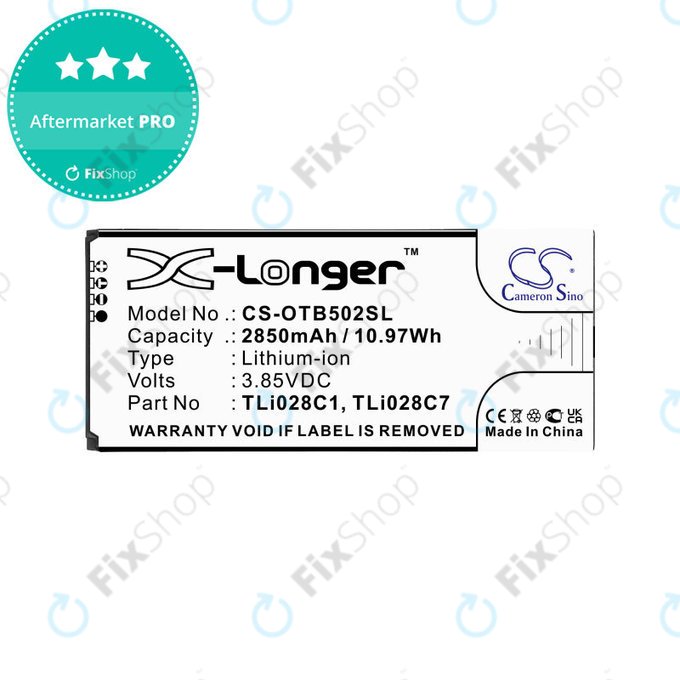Batterie für Alcatel 1b 2020, Alcatel Ot-5002a, 2850mAh, Li-Ion, 3.85V, TLI028C1, HQ
