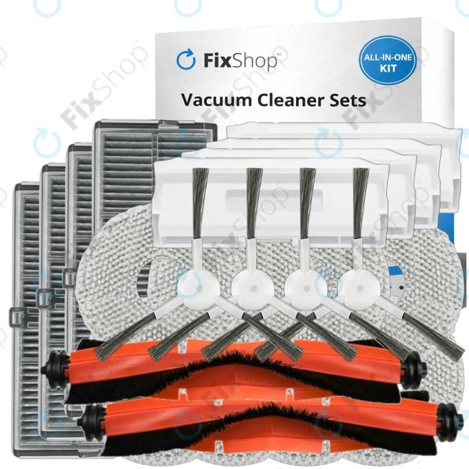 Ersatzteilset für Xiaomi Robot Vacuum H40 - Complete set XL (2x Hauptbürste, 4x Filter, 4x Seitenbürste, 8x Wischtuch, 4x Staubbeutel)