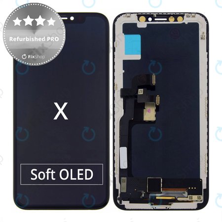 Apple iPhone X - LCD Display + Touchscreen Front Glas + Rahmen Refurbished PRO