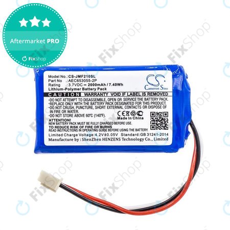 Akku batterie für JBL Flip 2 (2013), 2000mAh, Li-Pol, 3.7V, AEC653055-2P, HQ