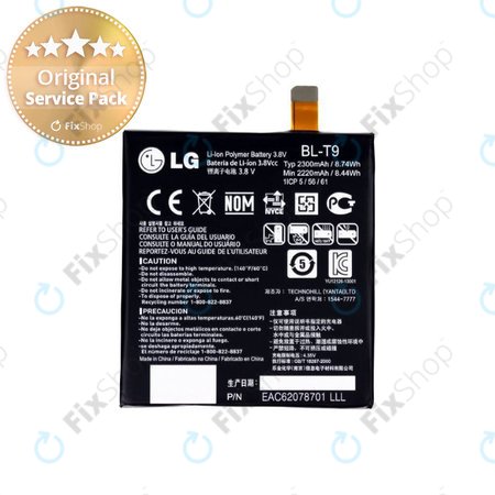 LG Nexus 5 D821 - Akku Batterie BL-T9 2300mAh - EAC62078701 Genuine Service Pack