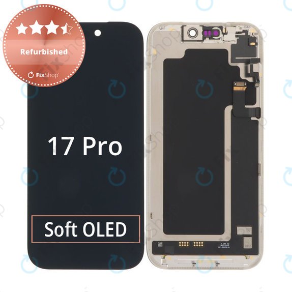 Display für iPhone 17 Pro, Touchscreen-Glas mit Rahmen, Refurbished