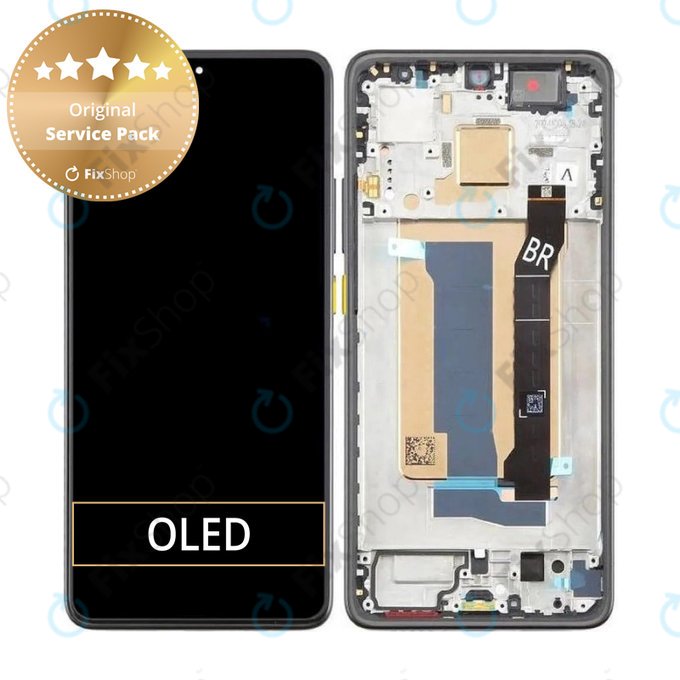Display für Xiaomi Poco X7 Pro, Touchscreen-Glas mit Rahmen, Yellow, 56000100O1000, Genuine Service Pack
