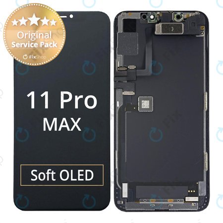 Apple iPhone 11 Pro Max - LCD Display + Touchscreen Front Glas + Rahmen - 661-14099 Genuine Service Pack