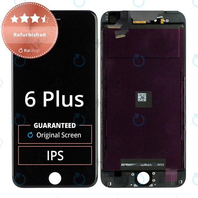 Apple iPhone 6 Plus - LCD Display + Touchscreen Front Glas + Rahmen (Black) Refurbished