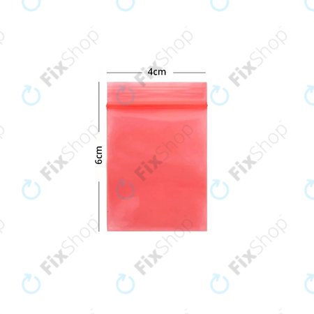 ESD-antistatisch Druckverschlussbeutel (Red) - 4x6cm 100Stk.