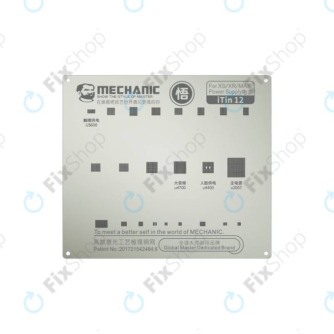 Mechanic iTin 12 - Hauptplatine Stahlschablone für iPhone XR, XS, XS Max