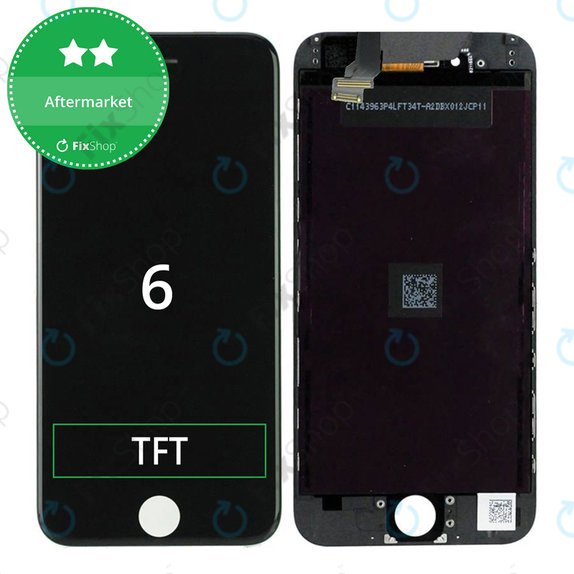 Display für iPhone 6, Black, Touchscreen-Glas mit Rahmen