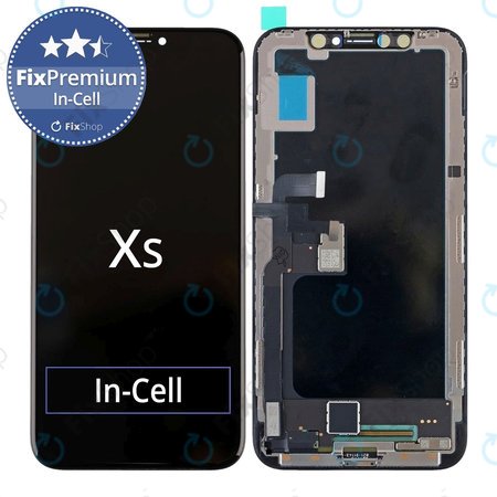 Apple iPhone XS - LCD Display + Touchscreen Front Glas + Rahmen In-Cell FixPremium