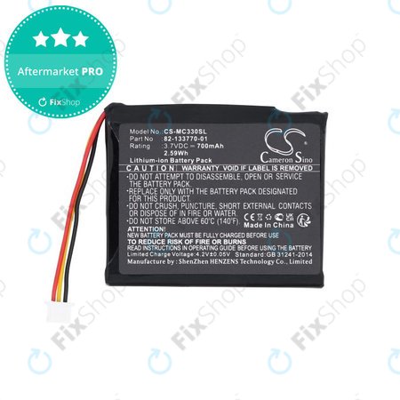 Akku batterie für Motorola CS3070, CS3300, Zebra CS3070, 700mAh, Li-Ion, 3.7V, 82-133770-01, HQ