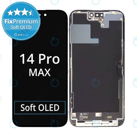 Apple iPhone 14 Pro Max - LCD Display + Touchscreen Front Glas + Rahmen Soft OLED FixPremium