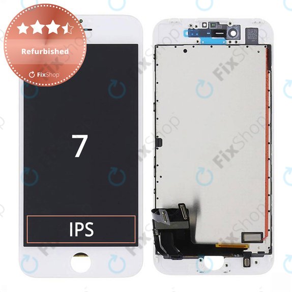 Display für iPhone 7, White, Touchscreen-Glas mit Rahmen, Refurbished