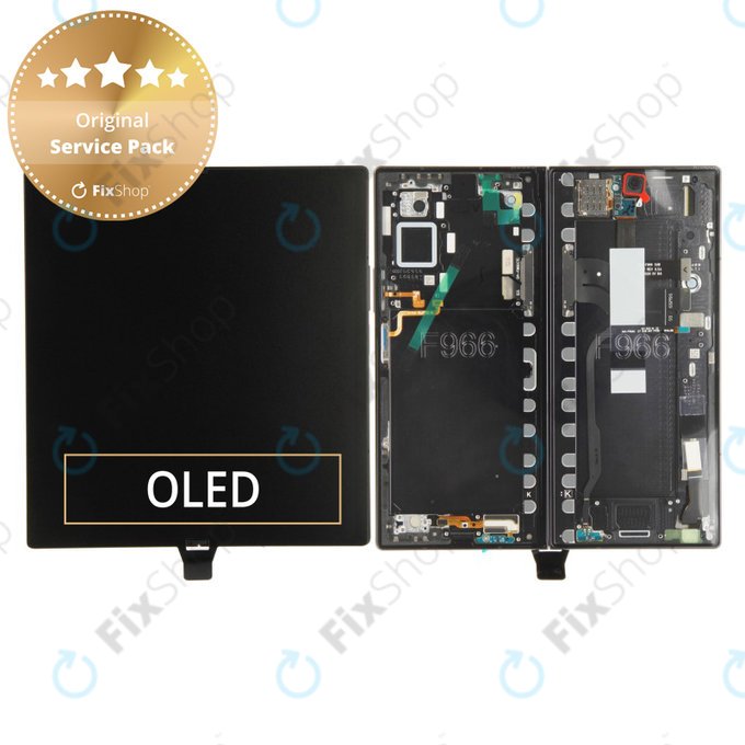 Samsung Galaxy Z Fold 7 F966B - LCD Display + Touchscreen Front Glas + Rahmen (Jetblack) - GH82-37548C Genuine Service Pack