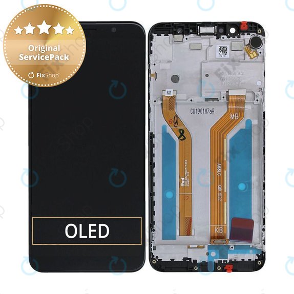 Asus Zenfone Max Pro ZB602KL (X00TD) - LCD Display + Touchscreen Front Glas + Rahmen (Deepsea Black) - 90AX00T1-R20010 Genuine Service Pack