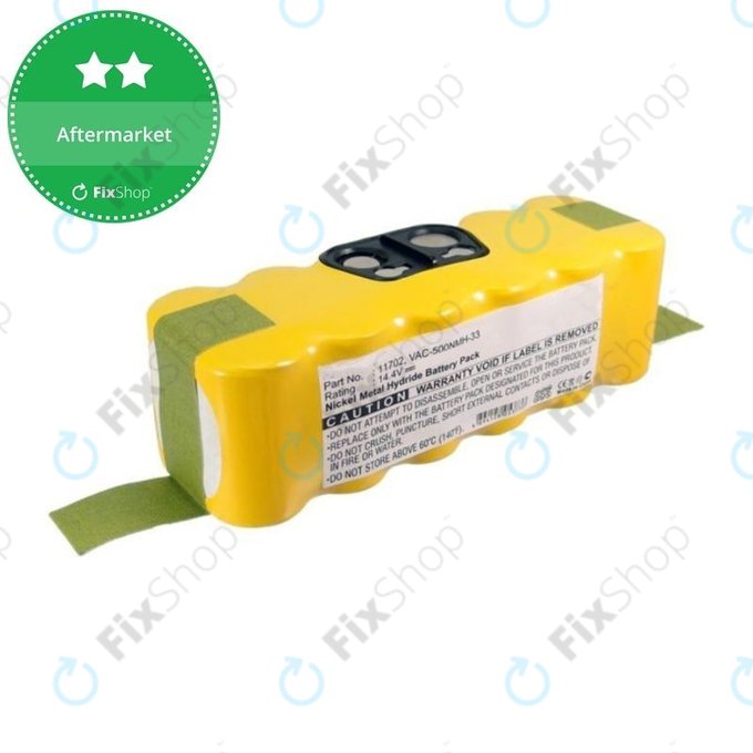 iRobot Roomba 500, 600, 700, 800, 900-series, R3, Scooba 450, Vileda 137173 - Akku Batterie 11702, GD-Roomba-500, VAC-500NMH-33 Ni-MH 14.4V 3500mAh