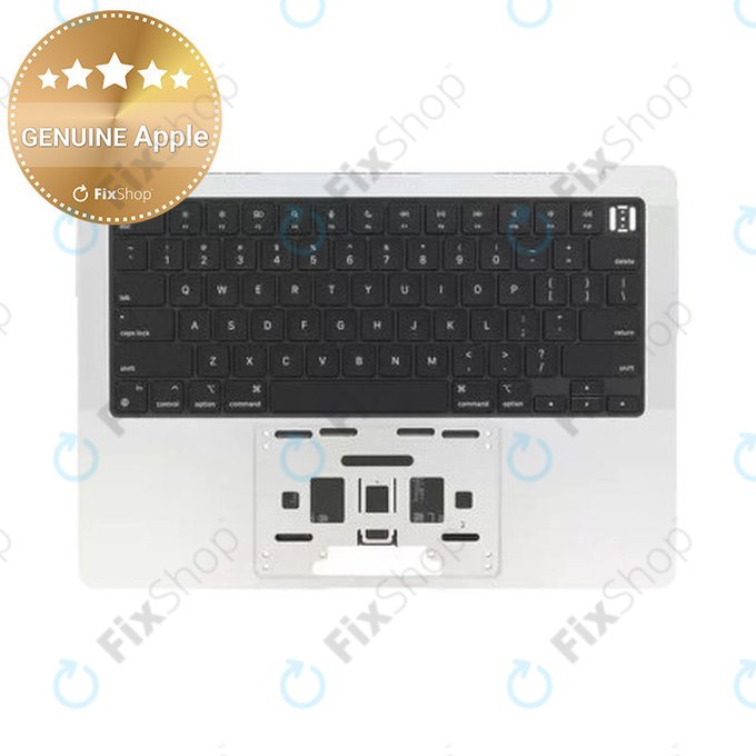 Oberer Tastaturrahmen für MacBook Pro 14", A3185 (2024), mit US-Tastatur und Akku, Silver, 661-50211, Genuine Apple