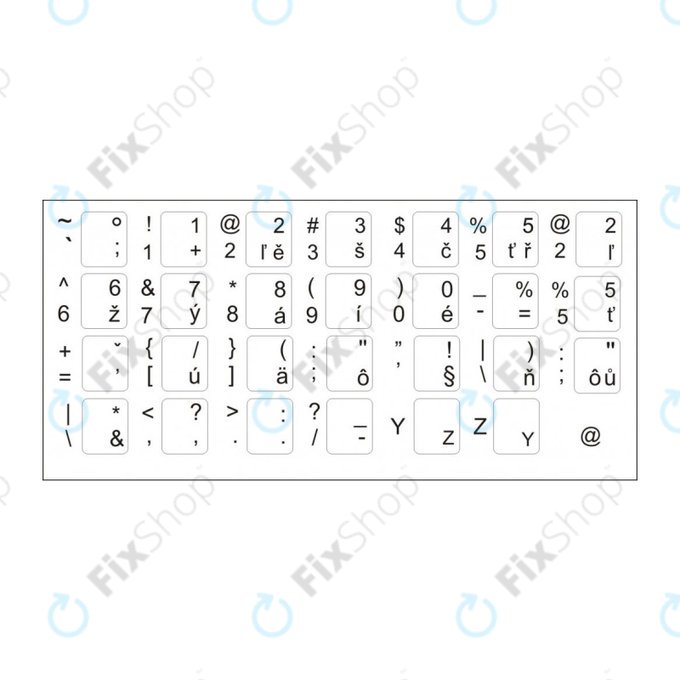CZ/SK Klebestreifen Sticker (Adhesive) (für Schwarze KBD) Genuine Service Pack