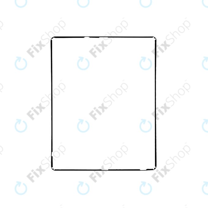 Apple iPad 3, iPad 4 - Unter Touchglas Plastik Rahmen (Black)