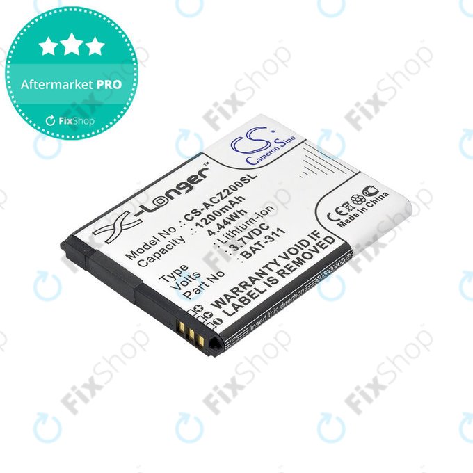 Akku batterie für Acer Liquid Z200, BAT-311, Li-ion, 3.7V, 1200mAh, HQ
