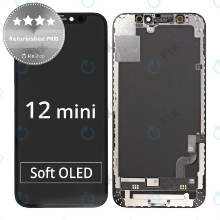 Apple iPhone 12 Mini - LCD Display + Touchscreen Front Glas + Rahmen Refurbished PRO
