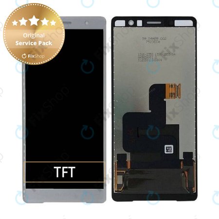 Sony Xperia XZ2 Premium - LCD Display + Touchscreen Front Glas (Chrome Silver) - 1310-6654 Genuine Service Pack