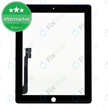 Apple iPad 3, iPad 4 - Touchscreen Front Glas (Black)
