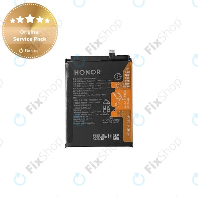 Honor X8a, Honor 90 Lite - Akku Batterie HB416594EGW 4500mAh - 2402AADF Genuine Service Pack