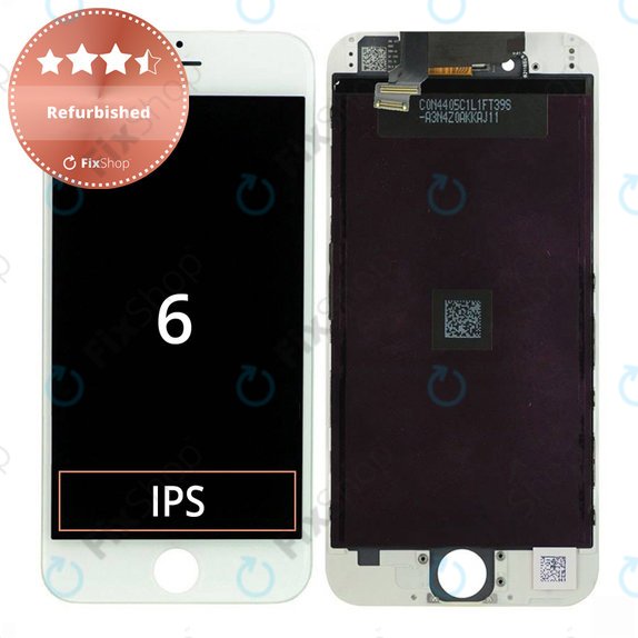 Display für iPhone 6, White, Touchscreen-Glas mit Rahmen, Refurbished