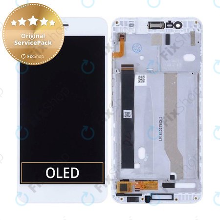 Asus Zenfone 3 Max ZC520TL - LCD Display + Touchscreen Front Glas + Rahmen (Glacier Silver) - 90AX0087-R20010, 90AX0084-R20010 Genuine Service Pack