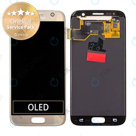 Samsung Galaxy S7 G930F - LCD Display + Touchscreen Front Glas (Gold) - GH97-18523C, GH97-18761C, GH97-18757C Genuine Service Pack