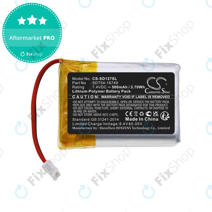 Akku batterie für Sportdog Sd-1275/875, 500mAh, Li-Pol, 7.4V, SDT54-16749, HQ