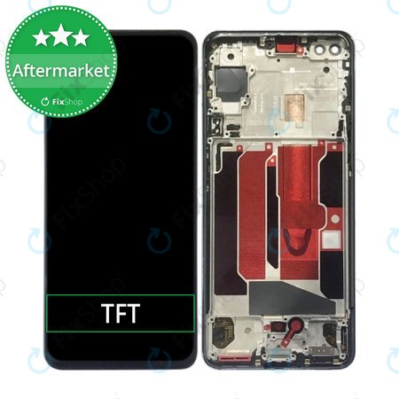 OnePlus Nord - LCD Display + Touchscreen Front Glas + Rahmen (Black) TFT