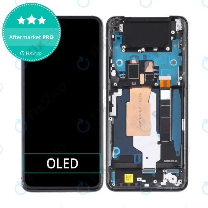 Asus Zenfone 7 Pro ZS671KS - LCD Display + Touchscreen Front Glas + Rahmen (Aurora Black) OLED